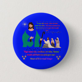 Stern der ewigen Hoffnung hellblau Button