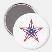Stern der Freiheit Magnet (Vorderseite/Rückseite)