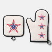 Stern der Freiheit Ofenhandschuh & Topflappen-Set (Vorderseite)