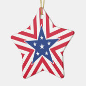 Stern der Freiheit (Streifen) Keramik Ornament (Links)