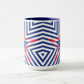 Stern der Freiheit (Streifen) Tasse (Zentrum)