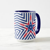 Stern der Freiheit (Streifen) Tasse (VorderseiteRechts)