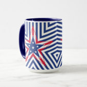 Stern der Freiheit (Streifen) Tasse (Vorderseite Links)