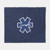 Stern der Leben-Sanitäter-Kohlenstoff-Faser-Art Fleecedecke (Vorderseite (Horizontal))