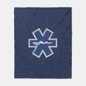 Stern der Leben-Sanitäter-Kohlenstoff-Faser-Art Fleecedecke (Vorderseite)