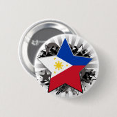 Stern der Philippinen Button (Vorne & Hinten)