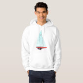 Stern, der Segelboot onedesign olympische Klasse Hoodie (Vorne ganz)