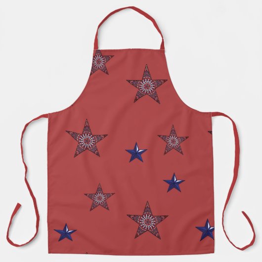 Stern der Unabhängigkeit All-over-Print-Schürze Schürze (Vorderseite)