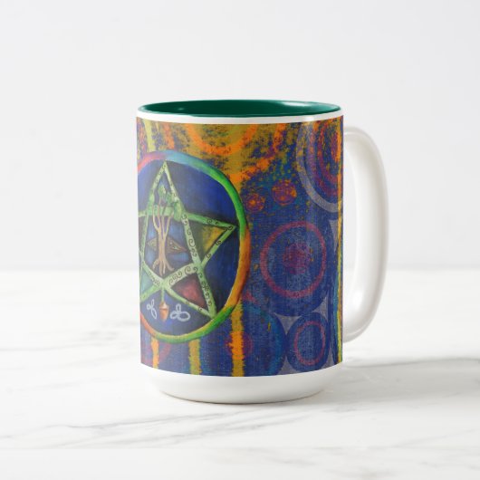 Stern der Wahrheit Celtic Zweifarbige Tasse (VorderseiteRechts)