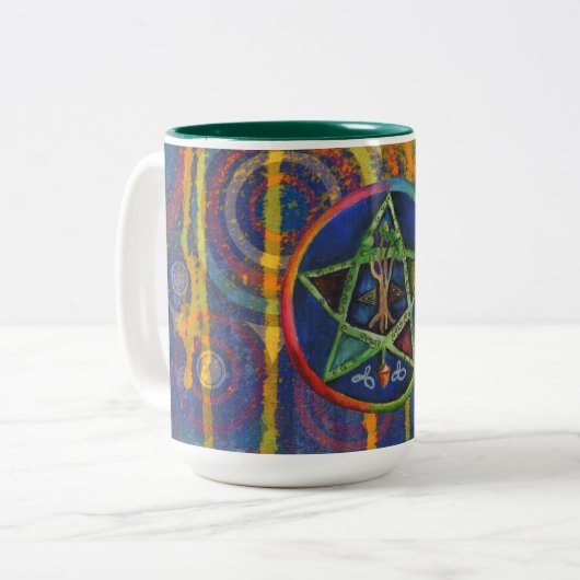 Stern der Wahrheit Celtic Zweifarbige Tasse (Vorderseite Links)