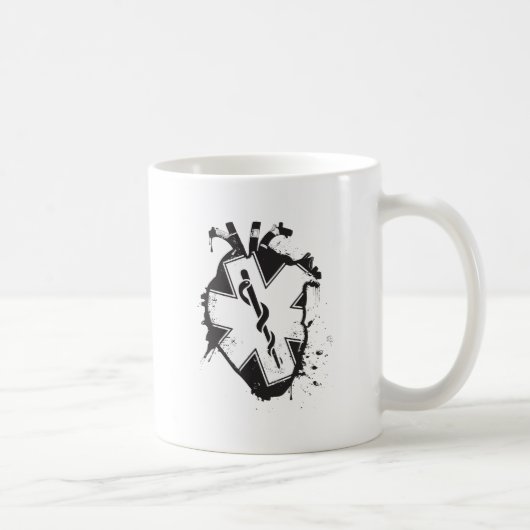Stern des anatomischen Herzens des Lebens Kaffeetasse (Rechts)