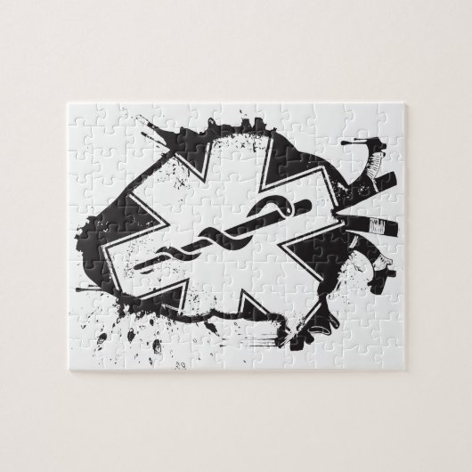 Stern des anatomischen Herzens des Lebens Puzzle (Horizontal)