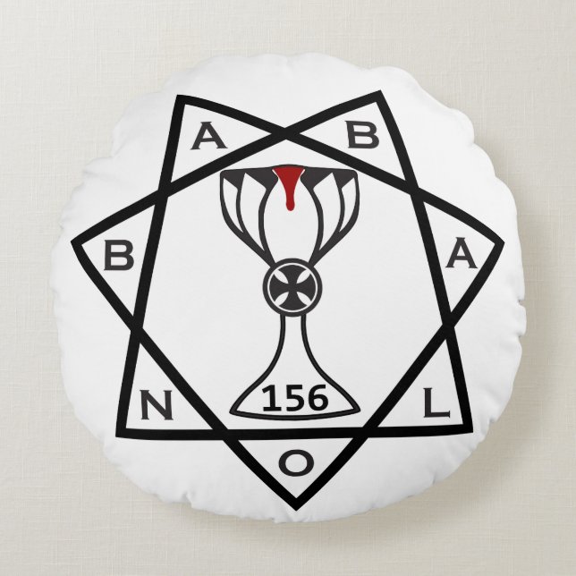 Stern des Babalon-Kissens Rundes Kissen (Vorderseite)