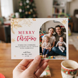 Stern des Fotos der Modernen Weihnachtszeit Feiertagskarte