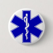 Stern des Leben-Mediziner-Buttons Button (Vorderseite)