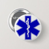 Stern des Leben-Mediziner-Buttons Button (Vorne & Hinten)