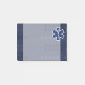 Stern des Leben-Sanitäters auf Post-it Klebezettel (Vorderseite)