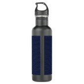 Stern des Leben-Sanitäters EMS auf blauer Edelstahlflasche (Rückseite)