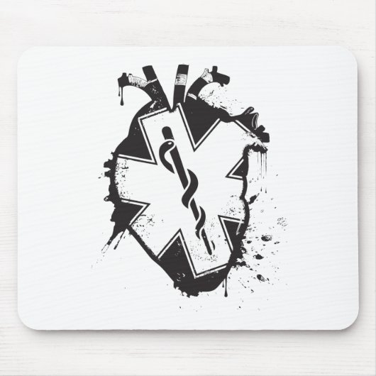 Stern des Lebens Anatomisches Herz Mousepad (Vorne)