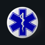Stern des Lebens Button<br><div class="desc">Der Stern des Lebens ist ein Symbol, das die sechs Hauptaufgaben darstellt, die von EMS-Personal durchgeführt werden: Früherkennung, früher Bericht, frühe Antwort, auf Szenen-Sorgfalt, Sorgfalt bei dem Transport und Übertragung auf endgültige Sorgfalt. Ritt von Asclepius, ist ein altes Symbol, das mit dem griechischen Gott Asclepius verbunden ist (ein Praktiker von...</div>