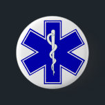 Stern des Lebens Button<br><div class="desc">Der Stern des Lebens ist ein Symbol, das die sechs Hauptaufgaben darstellt, die von EMS-Personal durchgeführt werden: Früherkennung, früher Bericht, frühe Antwort, auf Szenen-Sorgfalt, Sorgfalt bei dem Transport und Übertragung auf endgültige Sorgfalt. Ritt von Asclepius, ist ein altes Symbol, das mit dem griechischen Gott Asclepius verbunden ist (ein Praktiker von...</div>
