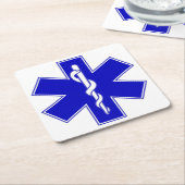 Stern des Lebens (EMT) Rechteckiger Pappuntersetzer (angewinkelt)