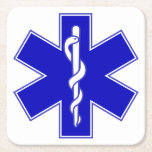 Stern des Lebens (EMT) Rechteckiger Pappuntersetzer<br><div class="desc">Notmedizinischer Techniker.</div>