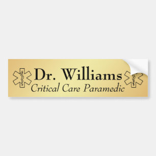 Stern des Lebens EMT Rettungsassistent Individuell Autoaufkleber