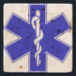 Stern des Lebens (nur Logo) Steinuntersetzer<br><div class="desc">Das Versuchen, das Leben als EMT oder Sanitäter zu beschreiben ist wie das Versuchen, Fallschirmspringen Völkern eines Wimp zu erklären… gerade erhalten es nicht. EMStrong sagt ihm, es ist dass mögen Sie. Diese Untersetzer sind im Marmor, im Kalkstein, im Travertin und im Sandstein verfügbar. Kaufen Sie einige Sets mit unterschiedlichen...</div>