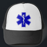 Stern des Lebens Truckerkappe<br><div class="desc">Der Stern des Lebens ist ein Symbol, das die sechs Hauptaufgaben darstellt, die von EMS-Personal durchgeführt werden: Früherkennung, früher Bericht, frühe Antwort, auf Szenen-Sorgfalt, Sorgfalt bei dem Transport und Übertragung auf endgültige Sorgfalt. Ritt von Asclepius, ist ein altes Symbol, das mit dem griechischen Gott Asclepius verbunden ist (ein Praktiker von...</div>