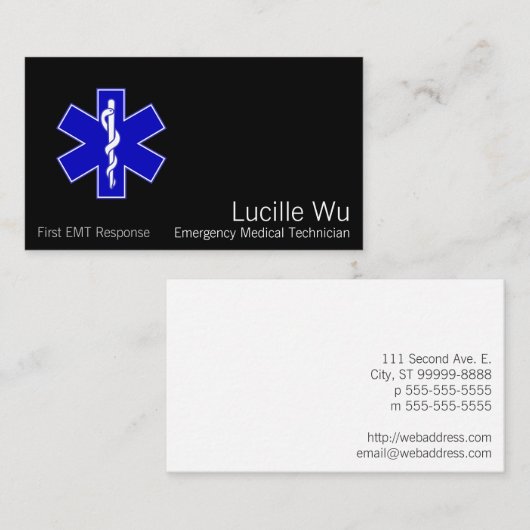 Stern des Lebens Visitenkarte (Vorne/Hinten)