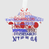 Stern des Senior-2015 - Rückspiegel-Verzierung Ornament (Rückseite)