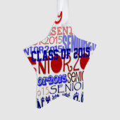 Stern des Senior-2015 - Rückspiegel-Verzierung Ornament (Vorderseite)