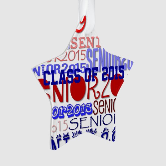 Stern des Senior-2015 - Rückspiegel-Verzierung Ornament (Vorderseite)