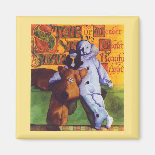 Stern des Staunens Quadratischer Magnet / Gold