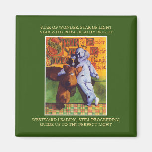 Stern des Staunens Quadratischer Magnet + Liedtext