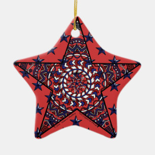 Stern des Unabhängigkeitsschmucks Keramikornament