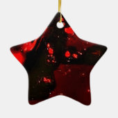 Stern dunkles abstraktes Ornament aus recyceltem K (Hinten)