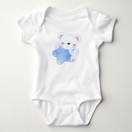 Stern Eisbär Baby Strampler (Vorderseite)