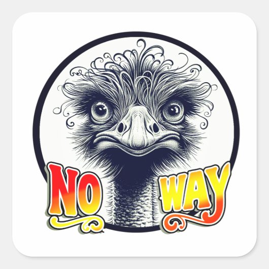 "Stern Emu" No Way Sticker Sheet (Vorderseite)