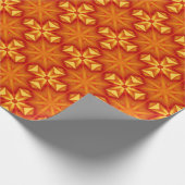 Stern, Feuer, Kreuz Orange Muster Geschenkpapier (Ecke)