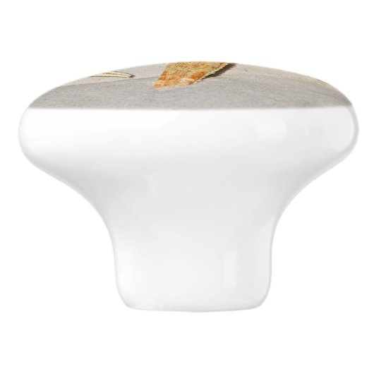 Stern-Fische am Strand Keramikknauf (Seitenansicht)