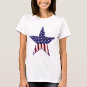 Stern-Flaggen-Shirt KRW patriotisches T-Shirt