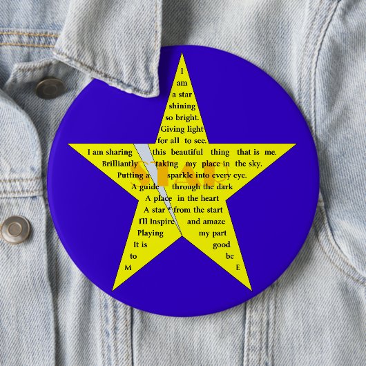 Stern-Form-Gedicht-Abzeichen Button (Beispiel)