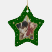 Stern-Foto Weihnachtsverzierung Keramikornament (Rechts)