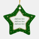 Stern-Foto Weihnachtsverzierung Keramikornament (Hinten)