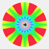 Stern - Fraktal-Aufkleber Runder Aufkleber (Vorderseite)