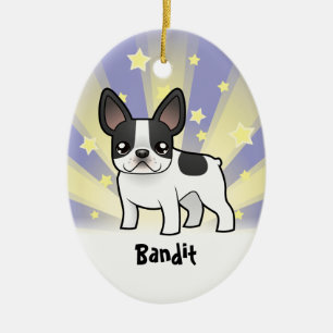 Stern-französische Bulldogge Keramikornament