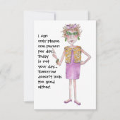 Stern-Frau warnt andere, dass sie schwer zufrieden (Vorderseite)