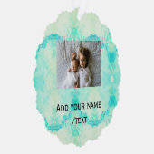 Stern funkelnde Glitzer fügen Foto-Sondertext Ornament Karte (Rechts)